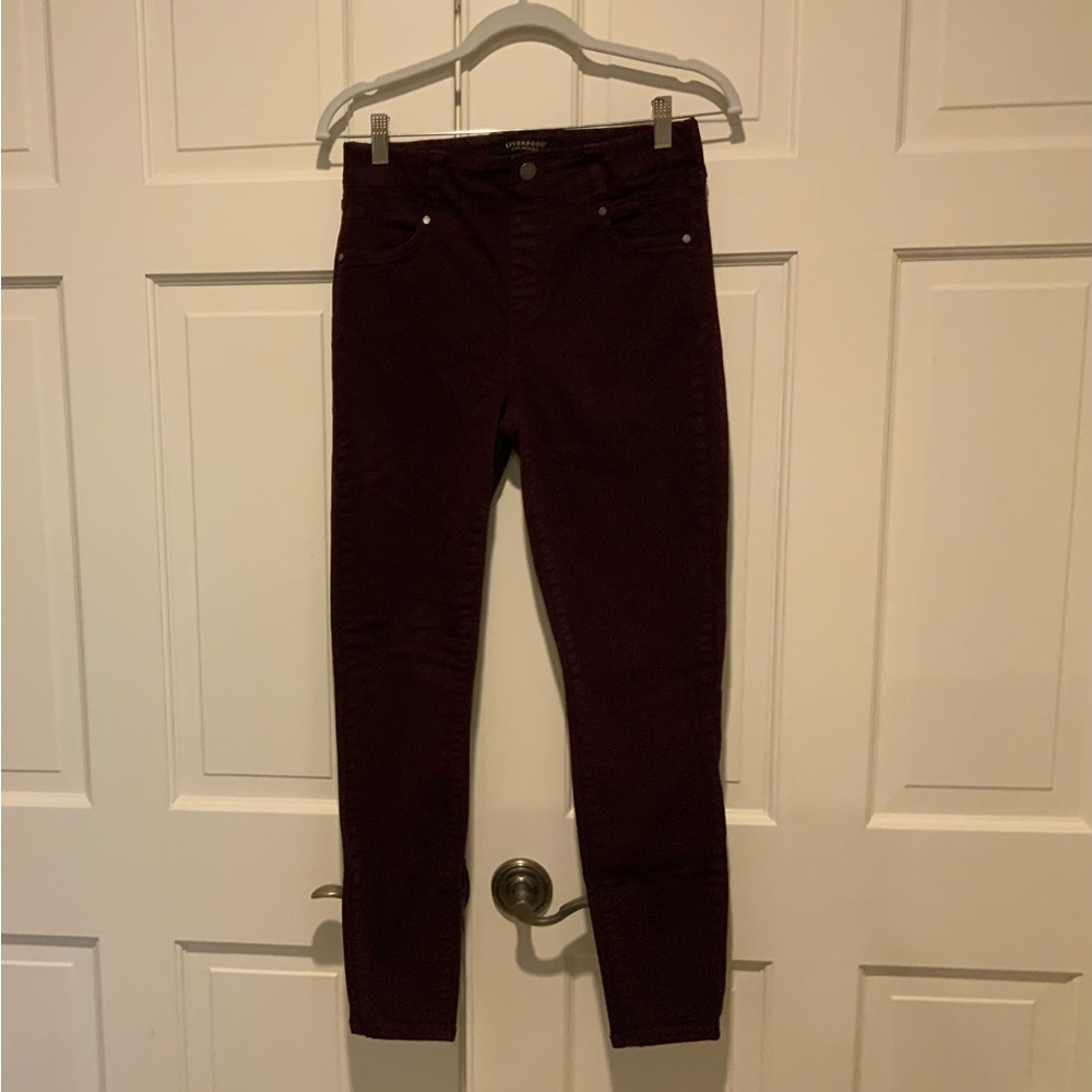 Liverpool Women's Skinny Pants - Deep Wine